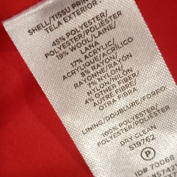 NWOT Anne Taylor Factory Red Wool Coat. Size 0. NWOT - Picture 14 of 14